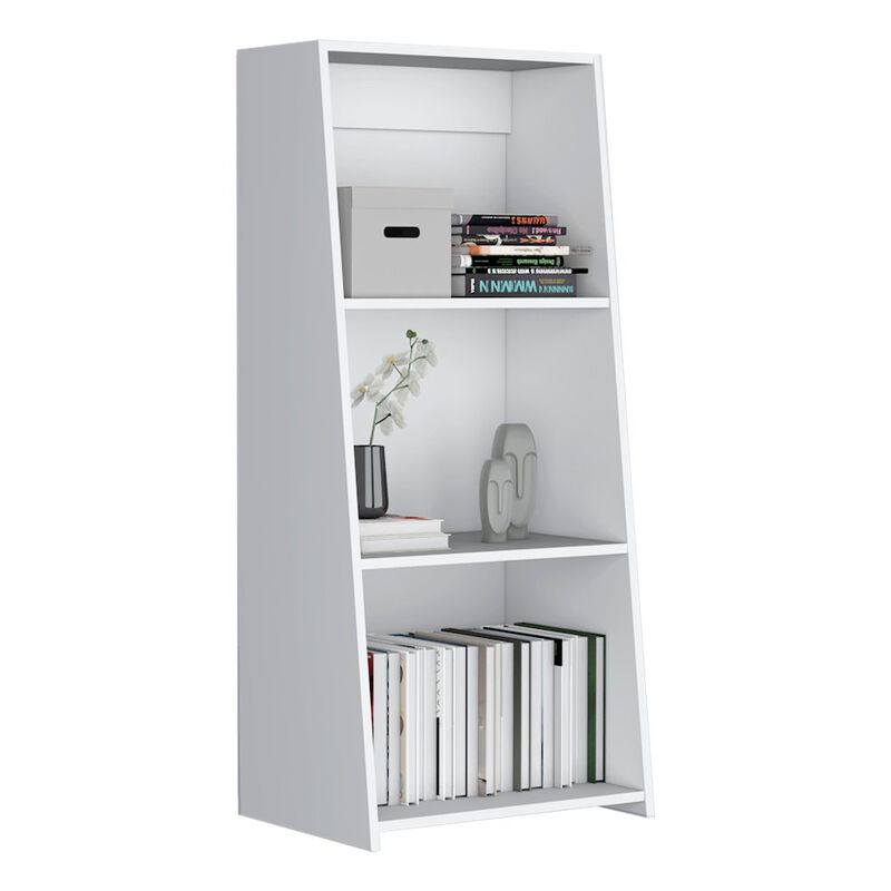 Gakona Bookcase, 3 shelves, White