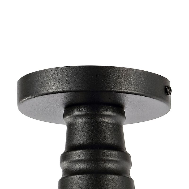 Camila Classic Industrial Indoor/Outdoor Iron LED Semi Flush Mount