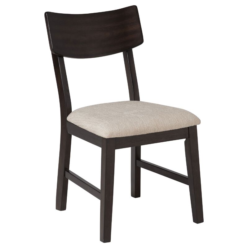 Caty 5pc Round Dining Table Set with 4 Chairs, 2 Drop Leaves, Brown image number 5