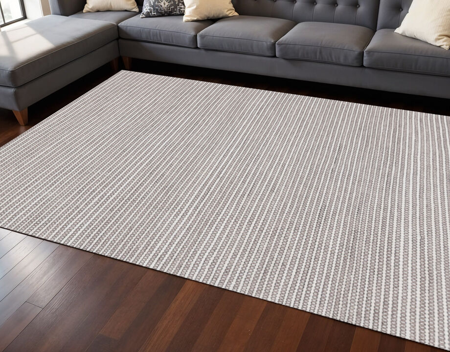 HomeRoots Striped Hand Woven Area Rug