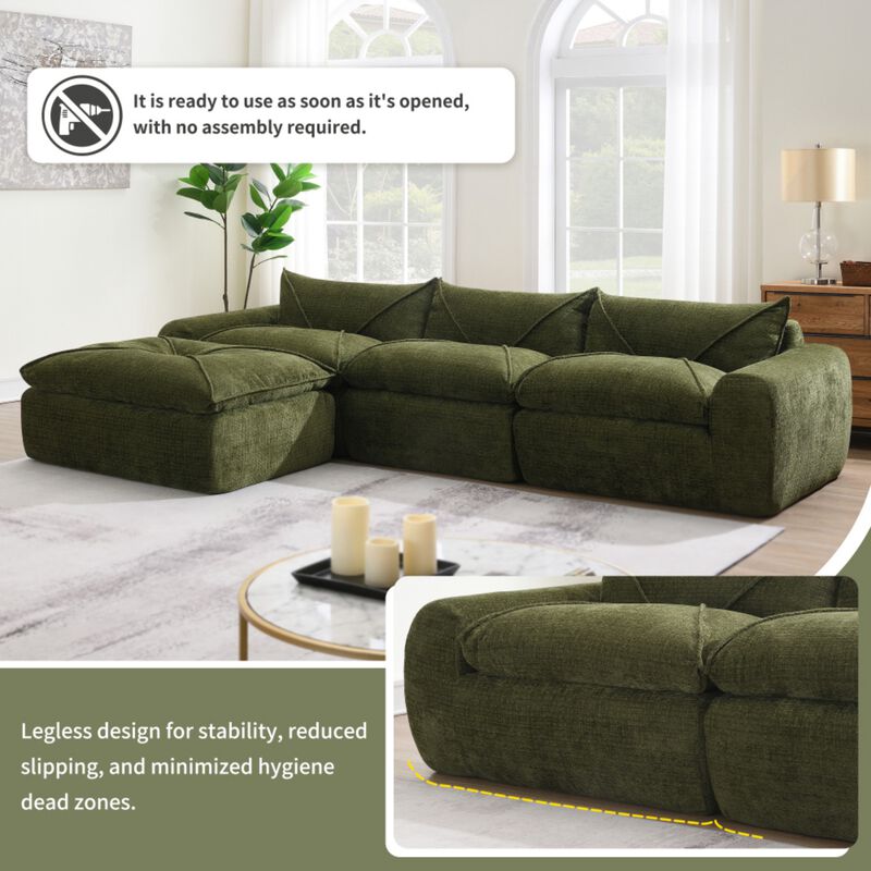 Neltaf Compressed Sectional Sofa image number 4