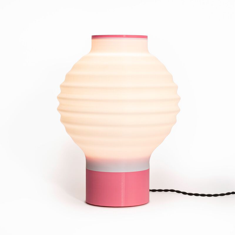 Asian Lantern Vintage Traditional Plant-Based PLA 3D Printed Dimmable LED Table Lamp