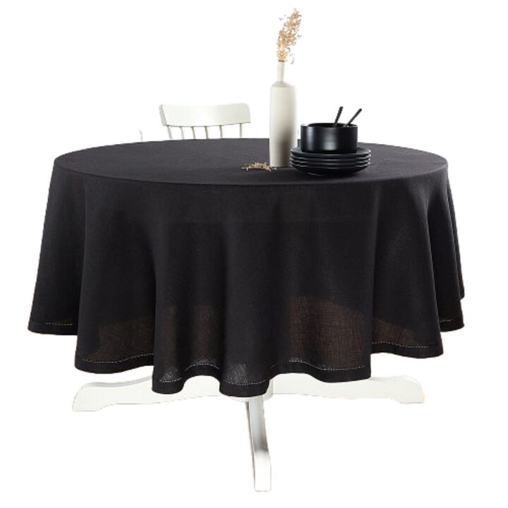 Linen Round Tablecloth - Sonoma Hemstitch