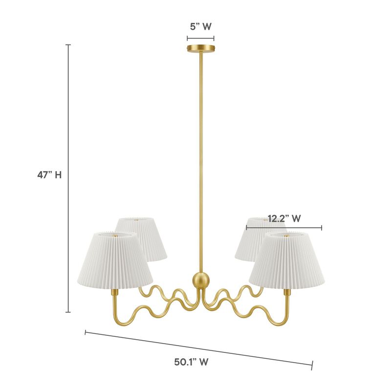 Wave Squiggle 4-Arm Pendant Light image number 3