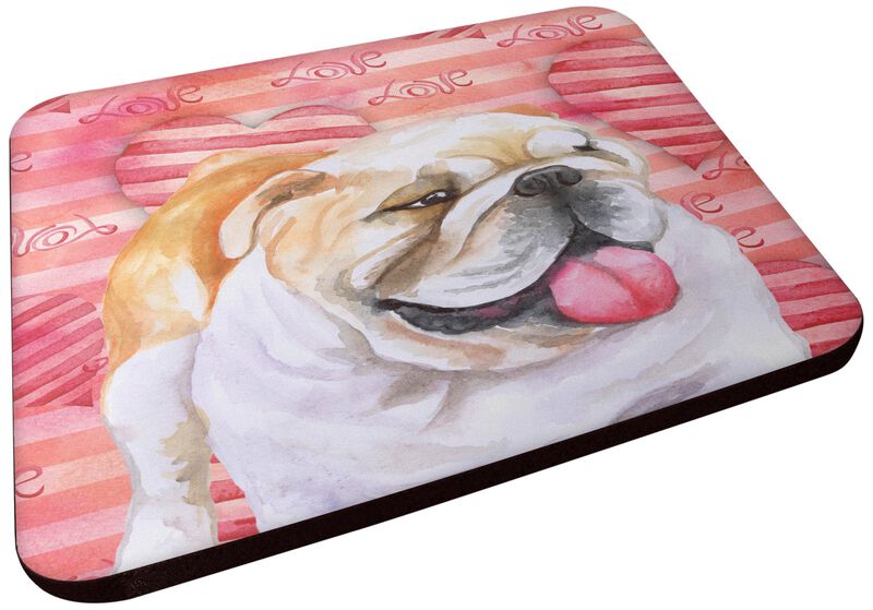 Caroline's Treasures English Bulldog Love Decorative coasters, Multicolor