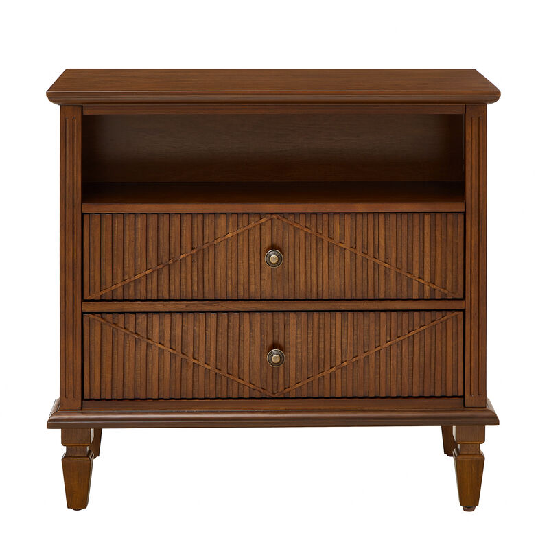 Muquup Farmhouse Nightstand with Charging Station image number 0