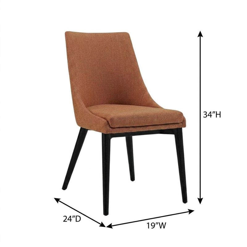 Fabric-Upholstered Dining Chair with Cushioned Seat image number 2