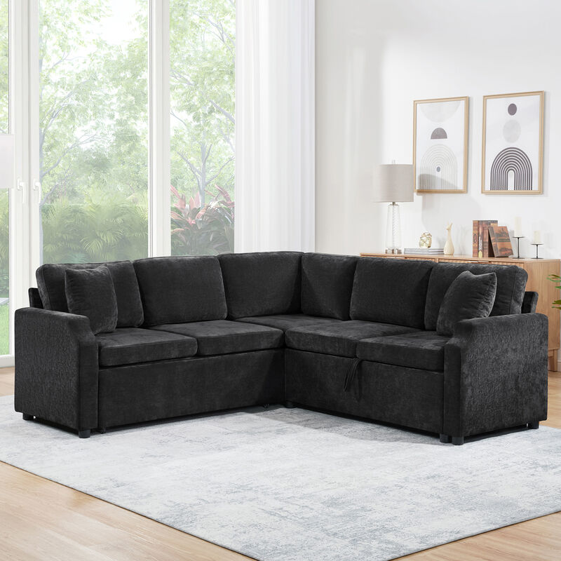 Merax Sectional Sofa Bed L-shaped Sectional