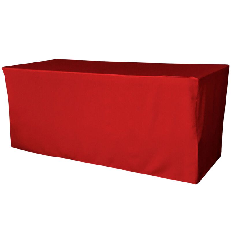Polyester Fitted Table Cover 72 by 24 Inch Durable Poplin for Events and Parties image number 0
