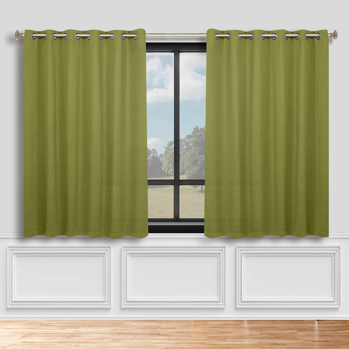 Room Darkening Window Curtain Panels Set of 2 Modern Style