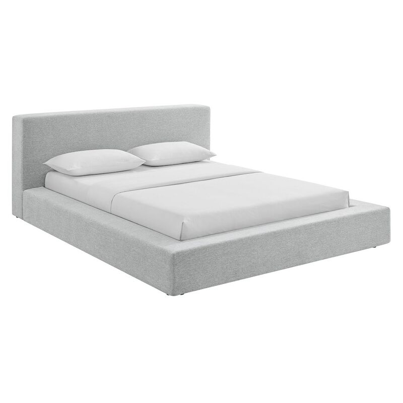 Luma Chenille Upholstered Queen Platform Bed Frame image number 0