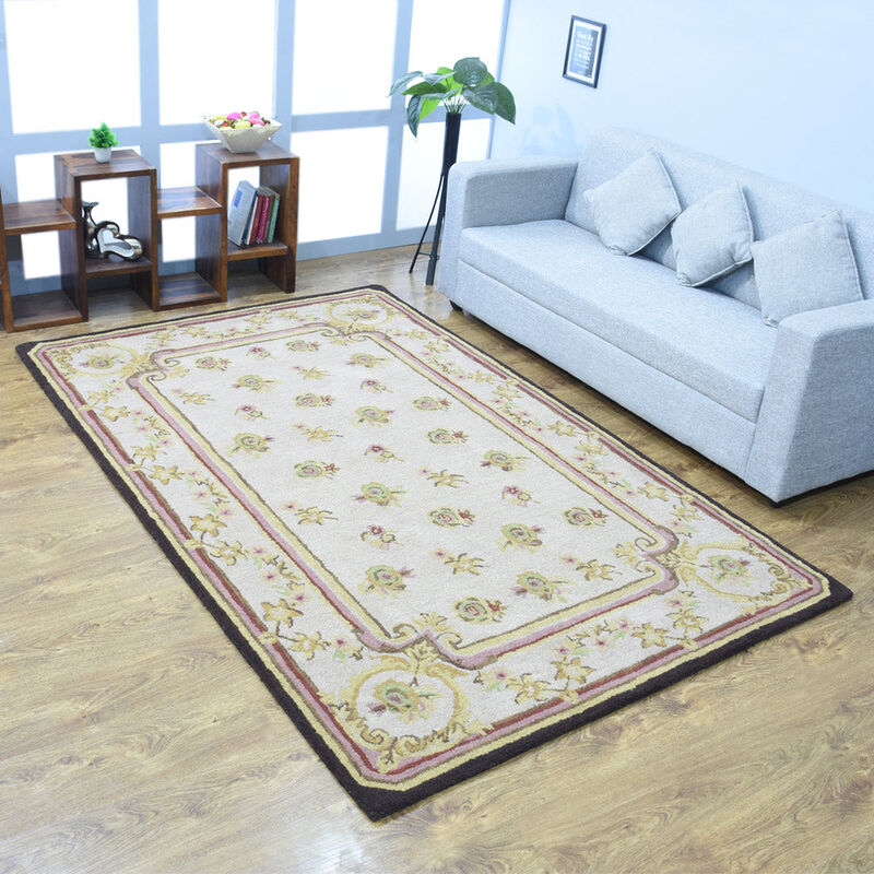 RUGSOTIC CARPETS HAND TUFTED WOOL ECO-FRIENDLY AREA RUGS  - Rectangle Shape, Size, Classic Oriental Traditional  Design, High Pile Thick Handmade Anti Skid Area Rugs (K00S08) image number 1