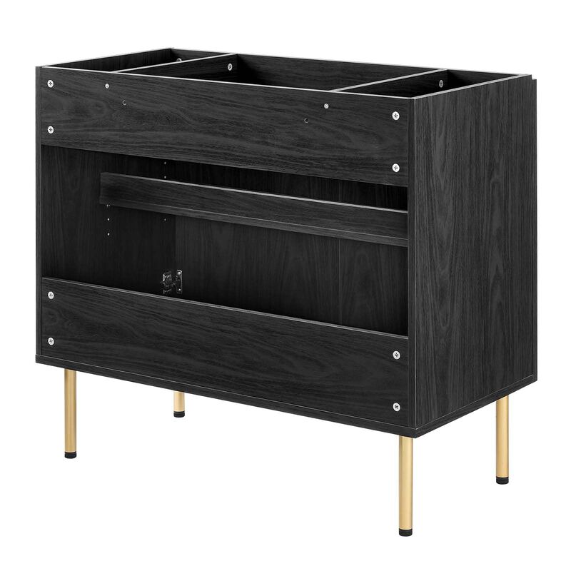 Modway EEI-6603-BLK Chaucer 36" Bathroom Vanity Cabinet (Sink Basin Not Included), Black image number 4