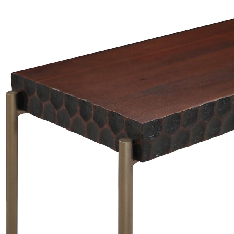 World Interiors Vallarta 58" Console Table in Two Tone image number 2