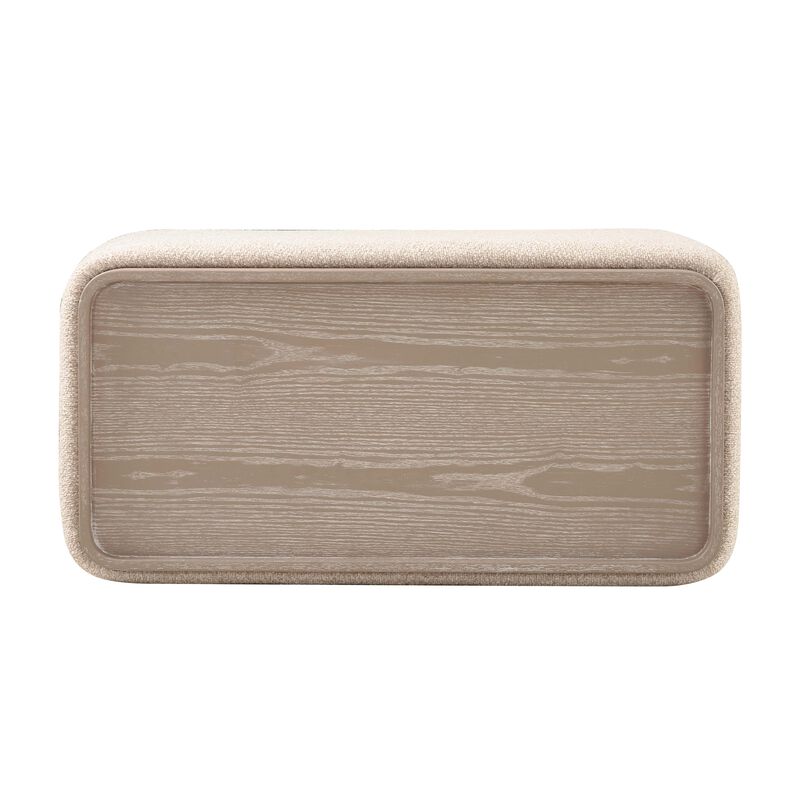 Sylvie Cream Boucle Ottoman Table