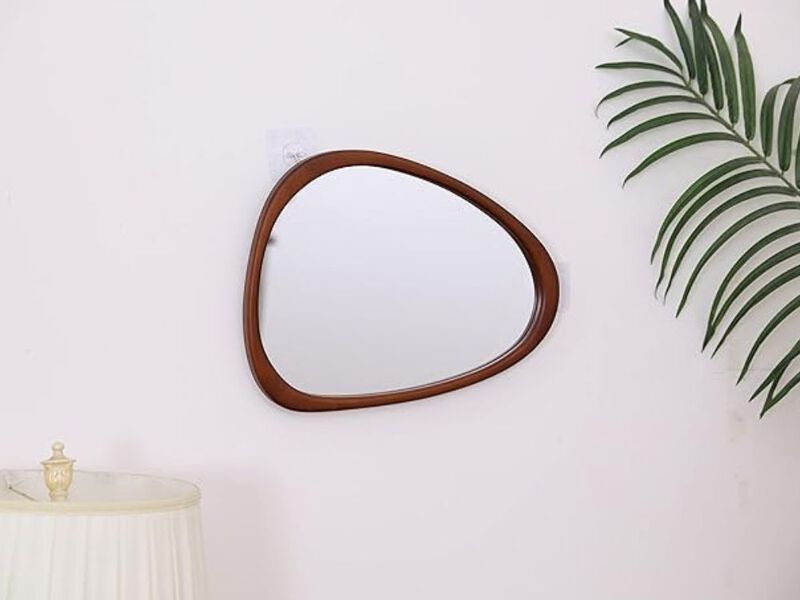 18" x 22" Irregular Wood Mirror &ndash; Abstract Asymmetrical Wall Decor