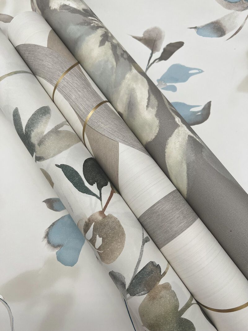 Linden Flower Soft Neutral Peel & Stick Wallpaper (Double Roll) image number 3