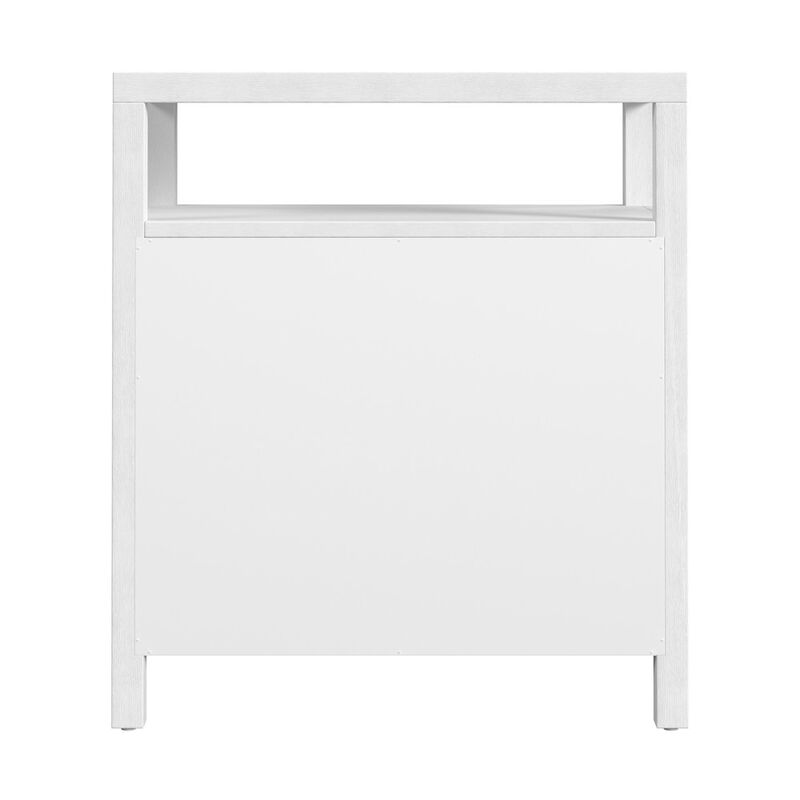 Butler Specialty Nora 27 in. W Wood 3 Drawer Tall Nightstand with Shelf, Textured White image number 5