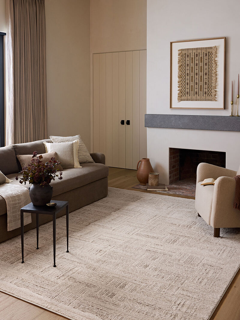 Monty MOT01 Ivory/Taupe 5'3" x 7'6" Rug image number 1