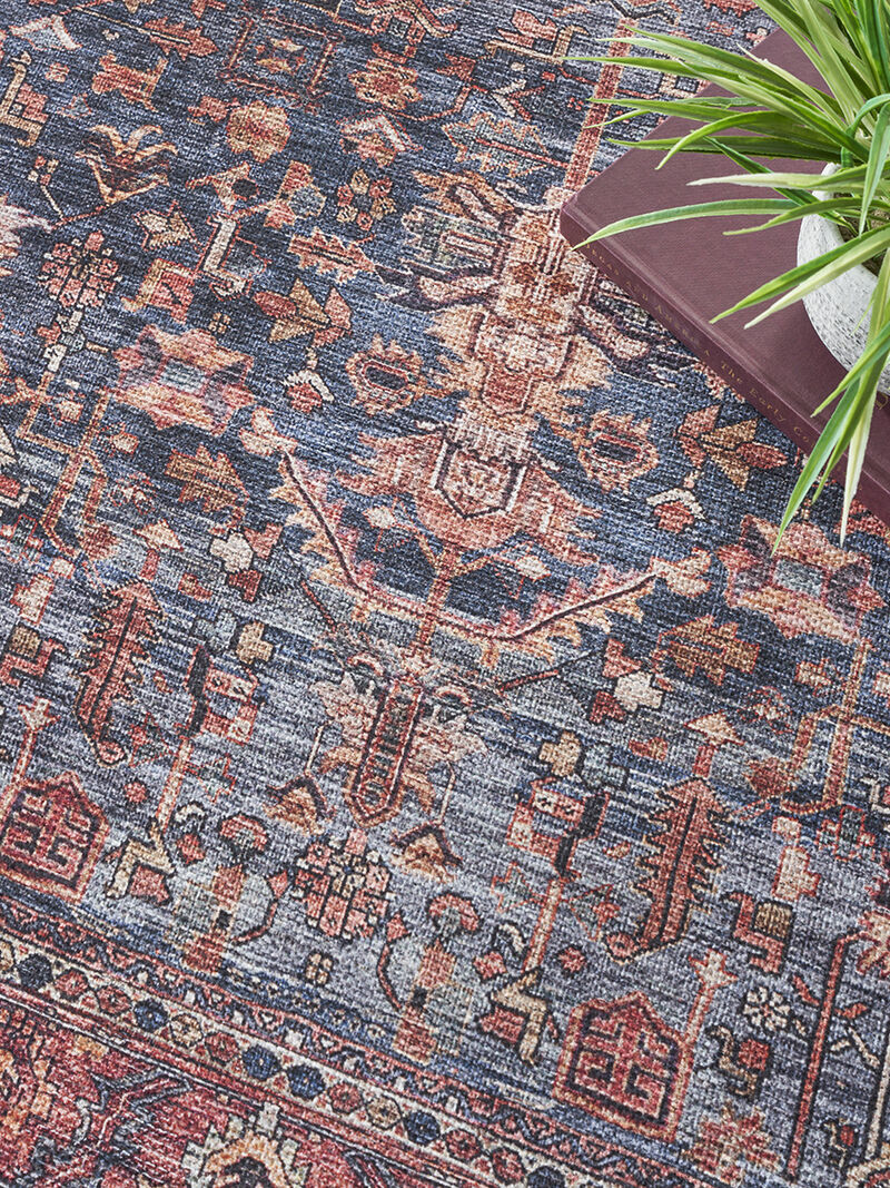 Grand Washables GRW02 Navy/Brown 4' x 6' Rug