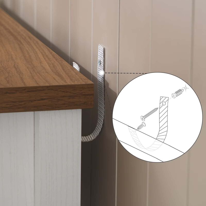 Console Table with 3 Drawers and 3 Storage Shelves for Entryway-White image number 5