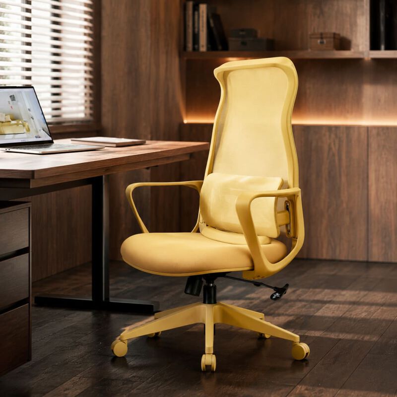 GOODSILO Ergonomic High Back Breathable Mesh Office Chair 350LBS Capacity with Adjustable Lumbar Support Integrated Molded Foam Fireproof Seat Cushion for Home Office image number 2