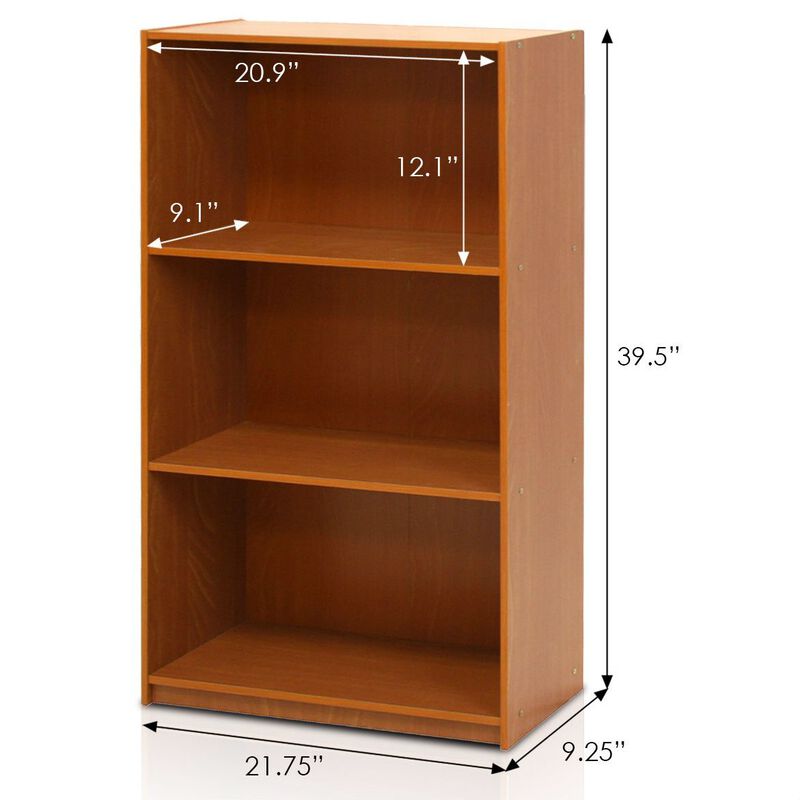 Modern 3-Shelf Bookcase – Stylish Storage Unit