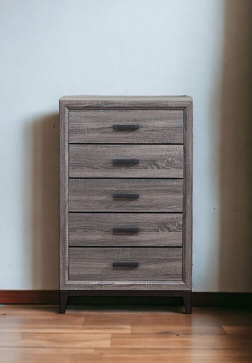 Wooden 5-Drawer Storage Chest &ndash; Organizer for Bedroom and Living Room