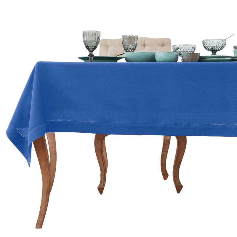 Solino Home 100% Pure Linen Tablecloth - Classic Hemstitch
