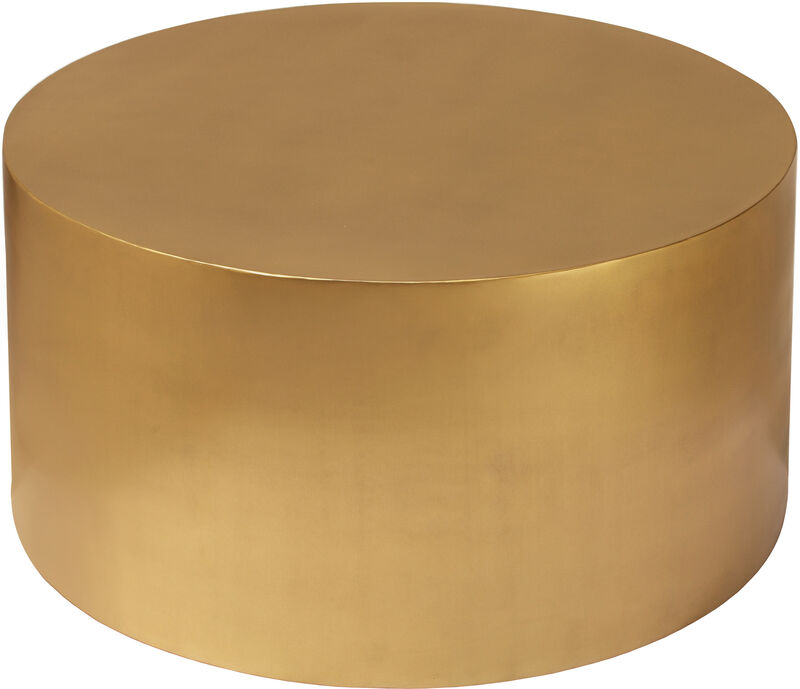 Meridian Furniture Cylinder Brushed Gold Coffee Table image number 3