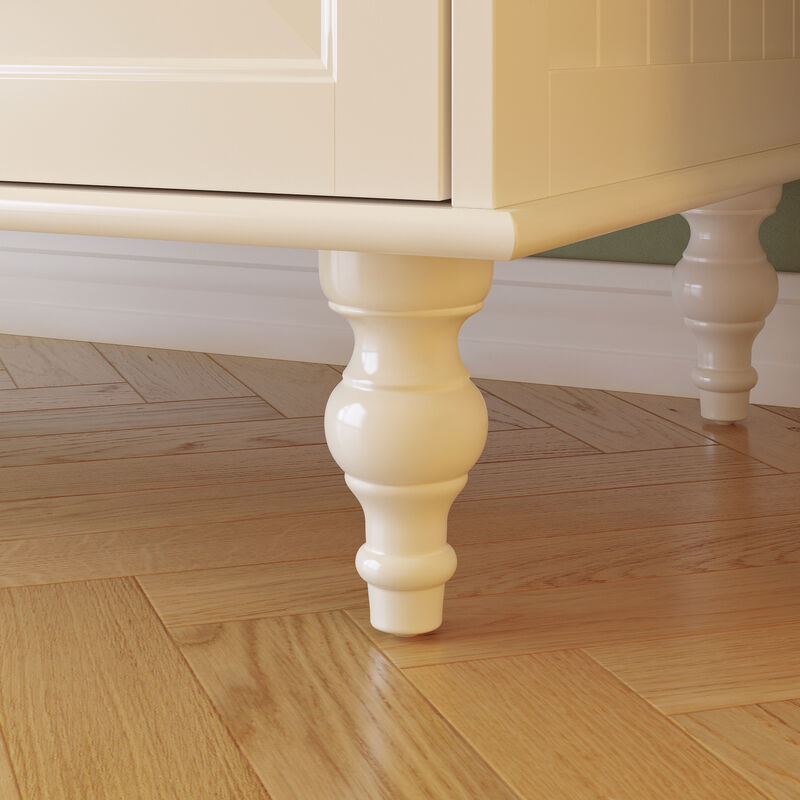 White Paint Wood 2-Door Armoires with Hanging Rod, 3-Drawers, Adjustable Shelves 70.9 in. H x 31.5 in. W x 19.7 in. D