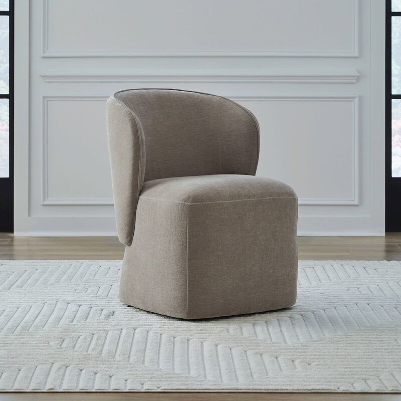 Liberty Furniture Accent Dining Chair with Castors - Rounded Arm - Truffle Upholstry image number 9