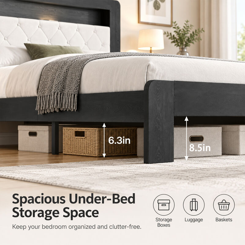 Surp Queen Platform Bed Frame image number 5