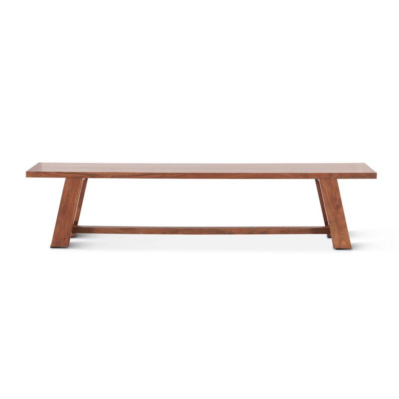 World Interiors Stavanger 80" Bench in Cinnamon Brown Finish image number 1