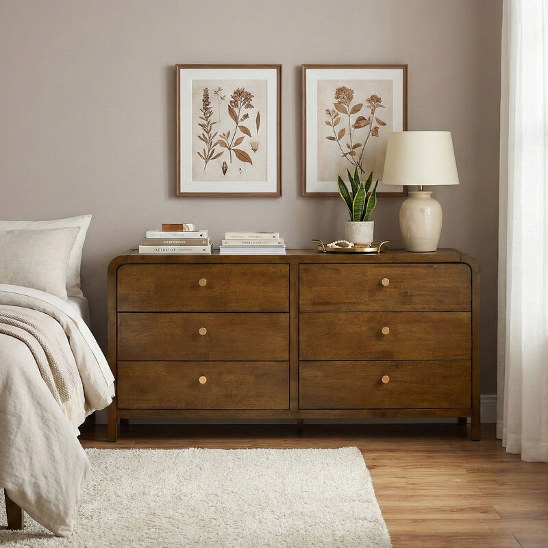 Rotbek 6-Drawer Wood Dresser image number 2