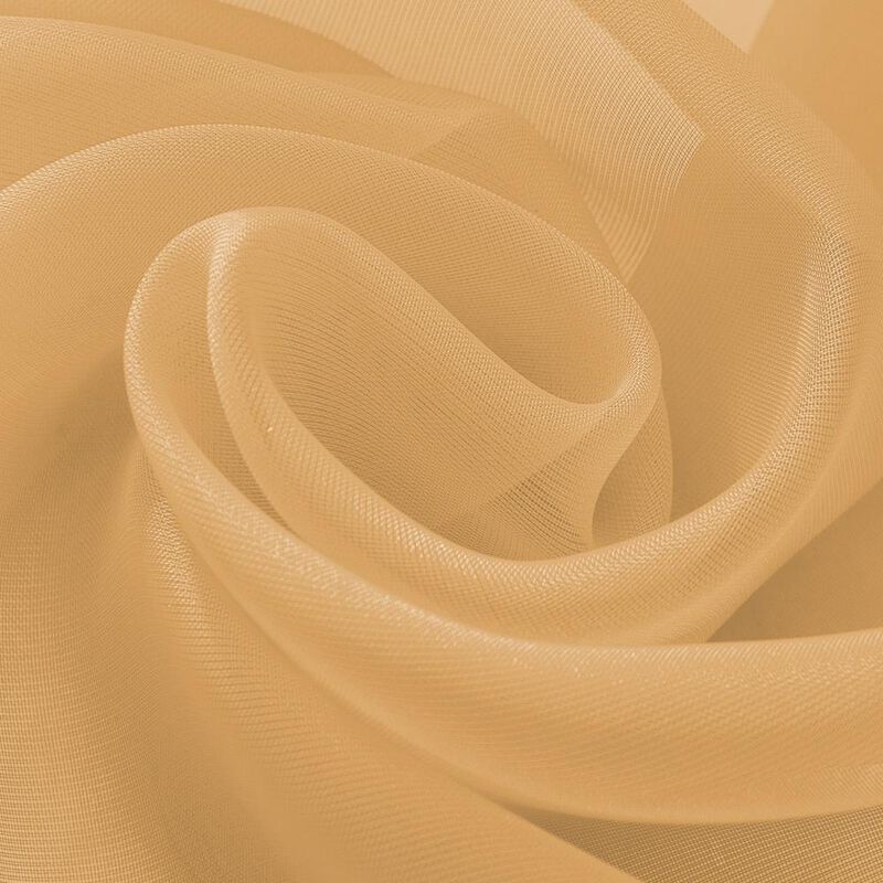 RT Designers Celine Sheer Rod Pocket Curtain Panel Pair - 55x90", Coffee