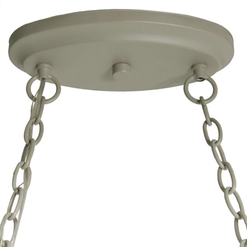 Hivvago Rustic 2 Light 10 Hook Ceiling Mounted Hanging Pot Rack