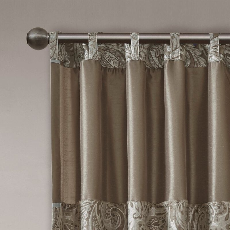 Gracie Mills Thornton Jacquard Curtain Panel Pair - 50x108" image number 2