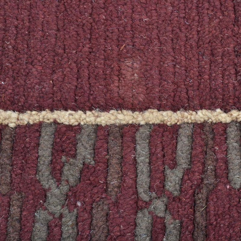 Rugsotic Carpets Hand Knotted Tibbati Wool 5'7''x7'10'' Area Rug Contemporary Brown T00206