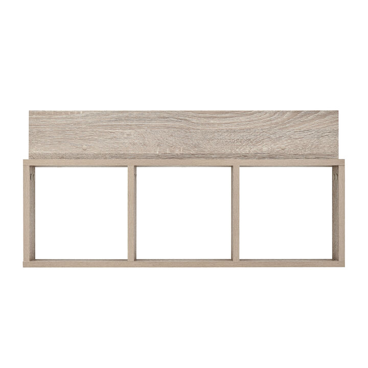 Triple Cubed Floating Shelf with Ledge