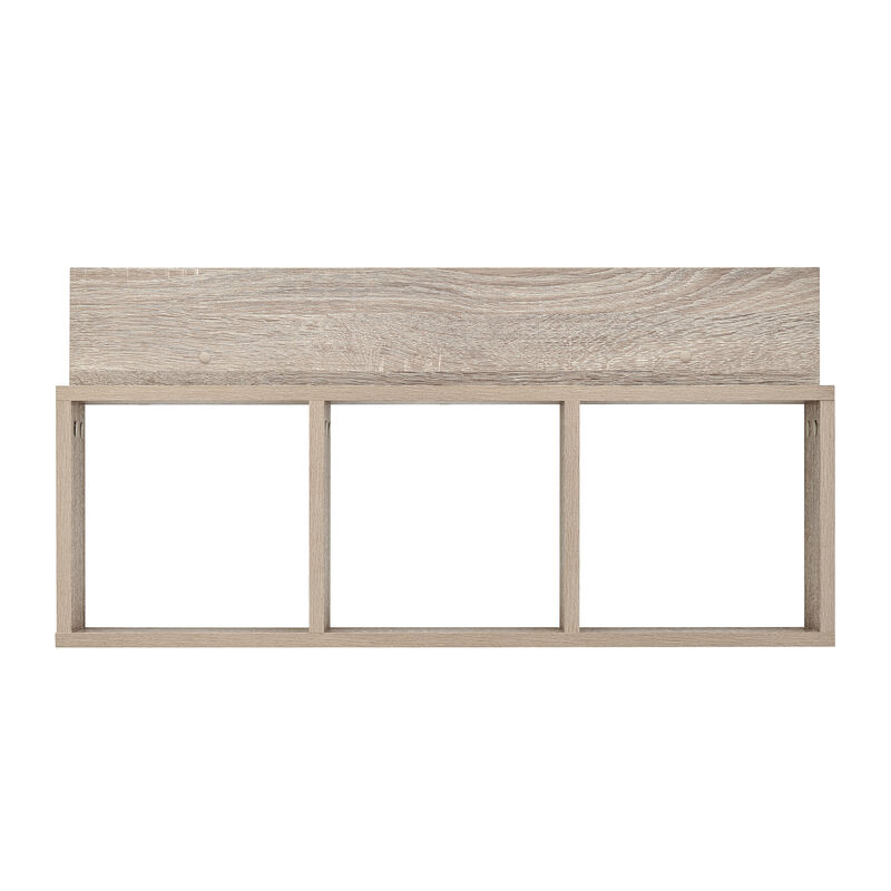 Triple Cubed Floating Shelf with Ledge