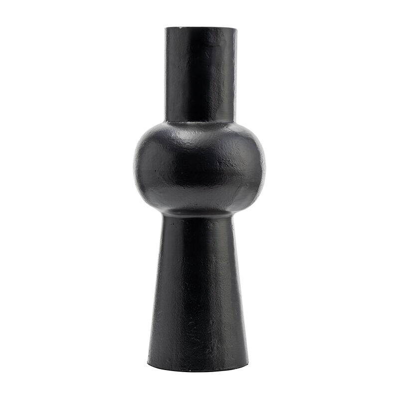 Metal,15"h, Mid Ellipsoid  Vase,black image number 0