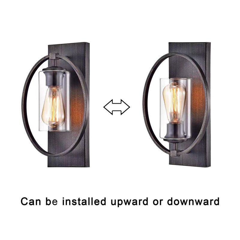 Rosana Single Light Wall Sconce with Clear Glass Shade image number 4