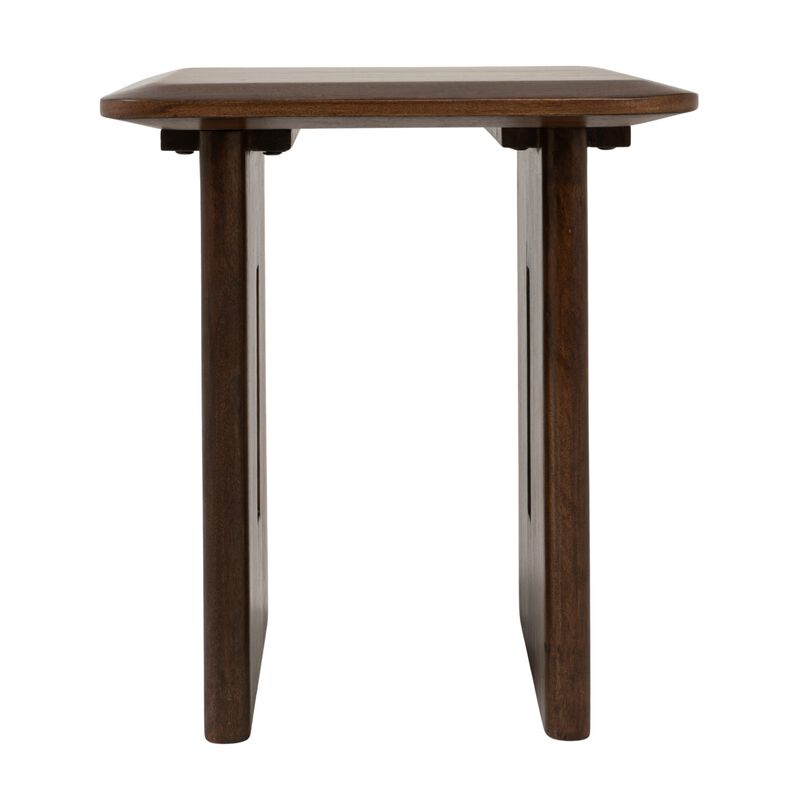 Acacia Wood Square End Table image number 2