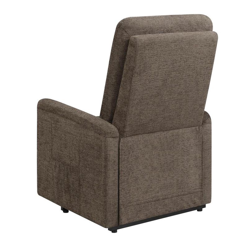 Coaster Co. of America Henrietta Power Lift Recliner with Storage Pocket Brown