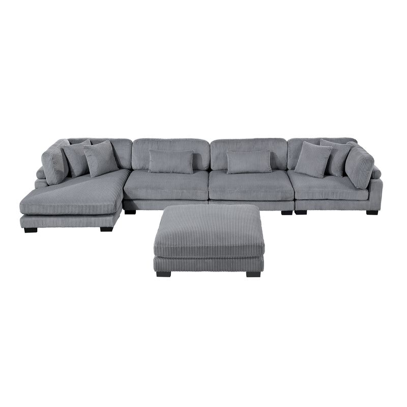 Traverse 4-Piece Sectional with Reversible Chaise & Ottoman