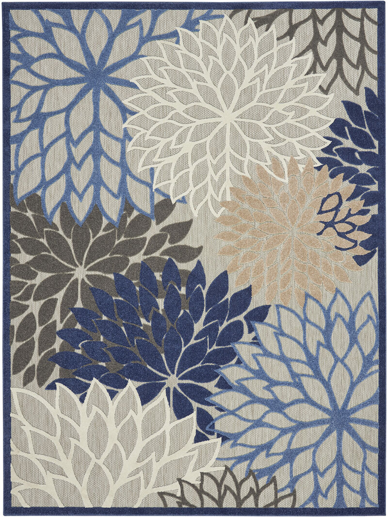 Aloha ALH05 Blue/Multicolor 9' x 12' Rug