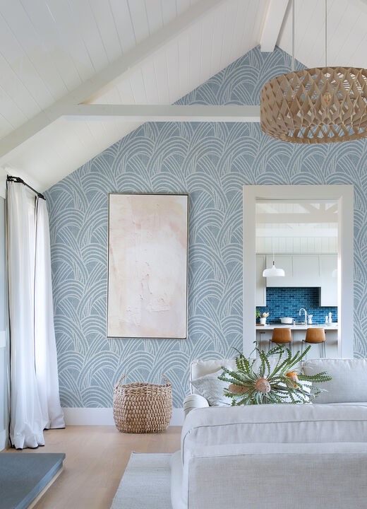 Farrah Blue Geometric Wallpaper