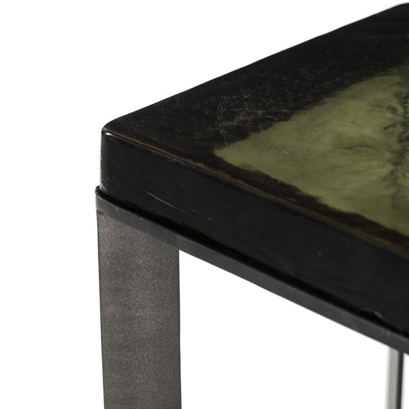 Lennie Cast Glass End Table