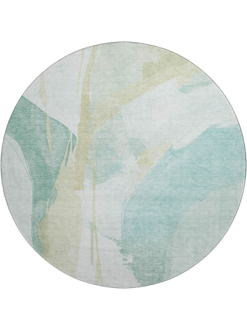 Ravenna RN7 Teal 8' Round Rug image number 0